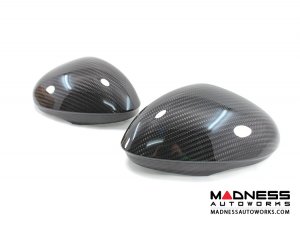 Alfa Romeo Stelvio Mirror Covers - Carbon Fiber - Full Replacements
